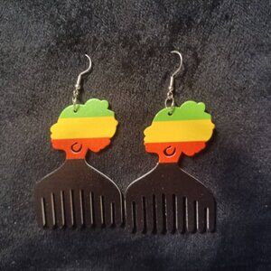 Afro Comb Earrings